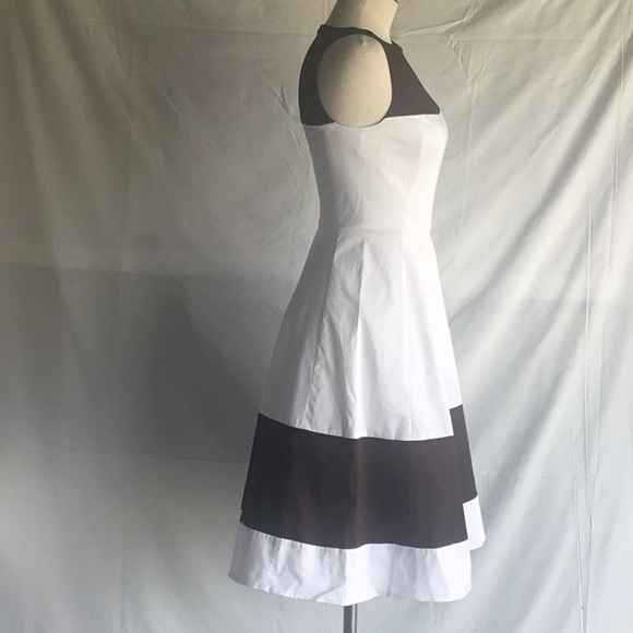 Kate spade brown and white cotton dress Sz 4 - Picture 6 of 8